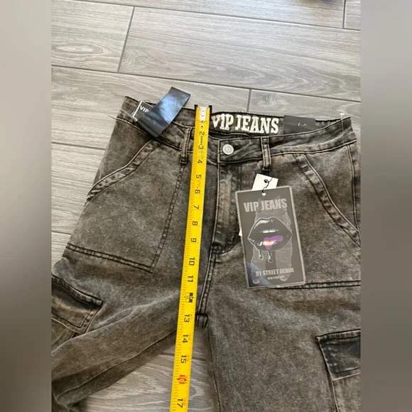 VIP Jeans|Women’s Dark Gray Olive Cargo Pants,deep pockets•••Size 13/31–NWT - Picture 13 of 14